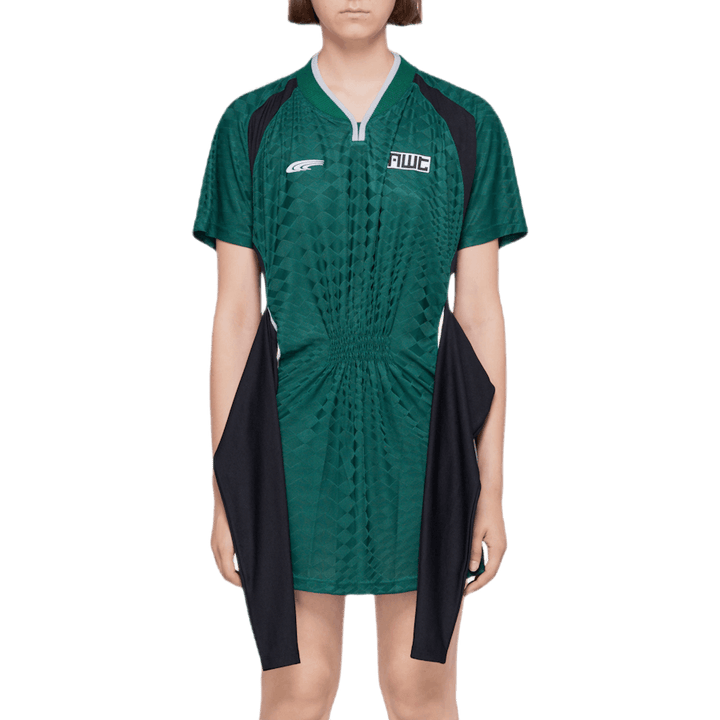Trikot Front Krawattenkleid Grün