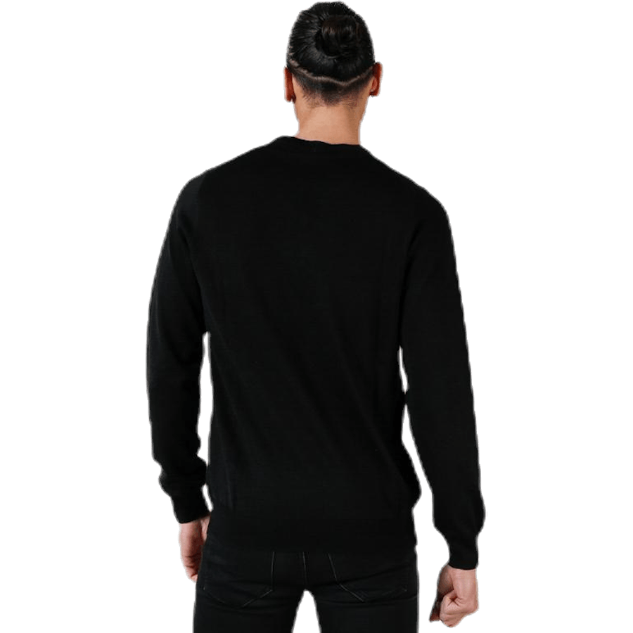 Pulóver s výstrihom do V čierny