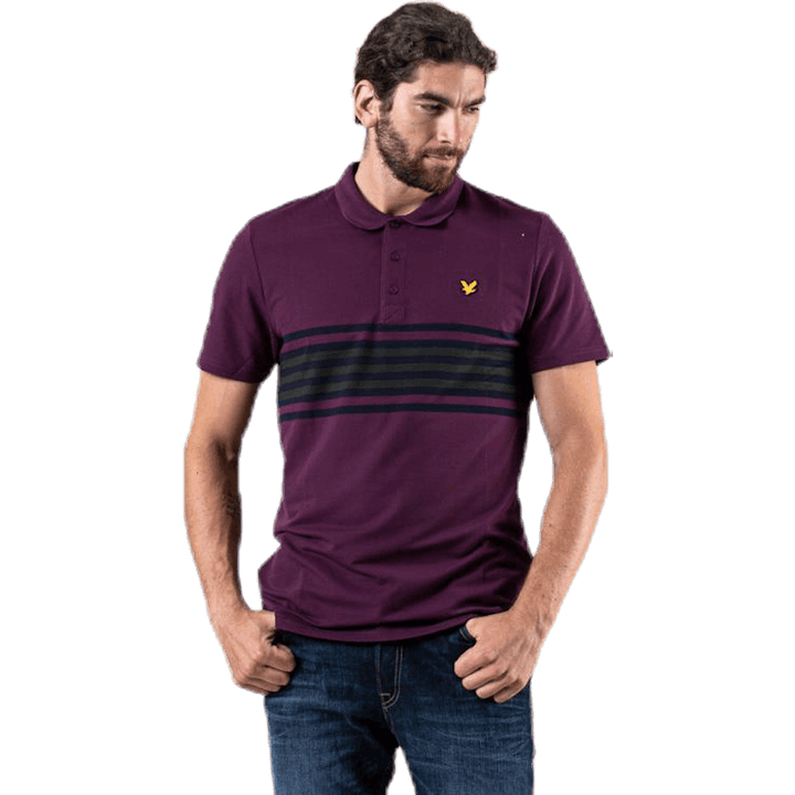 Plus Stripe Polo Blue