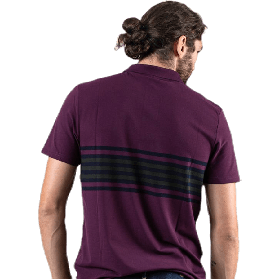 Plus Stripe Polo Blue