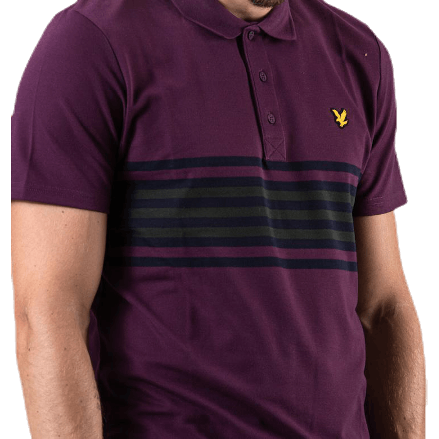 Plus Stripe Polo Blue
