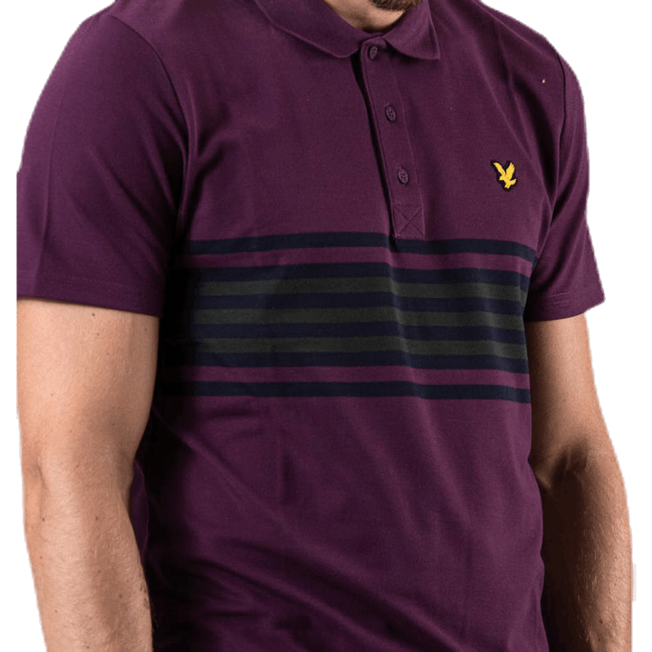 Plus Stripe Polo Blue