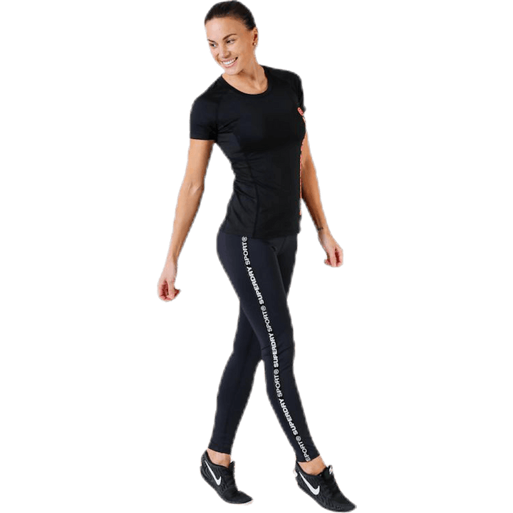 Core Mesh T-shirt Zwart