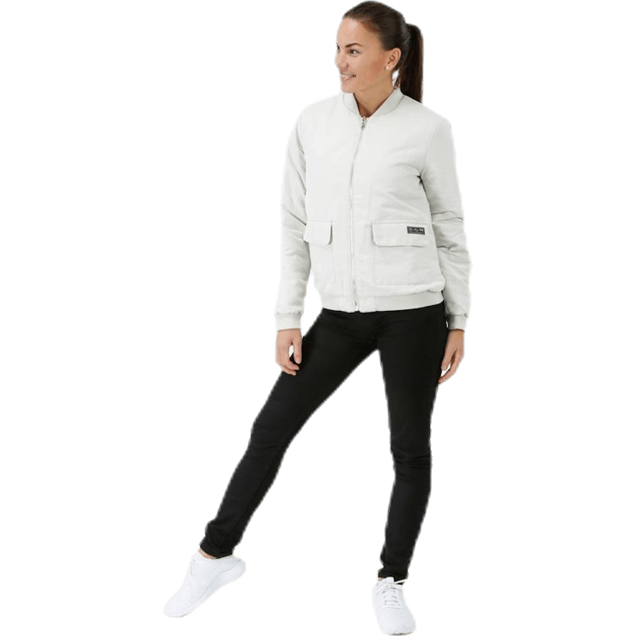 Hatty Reversible Bomber White