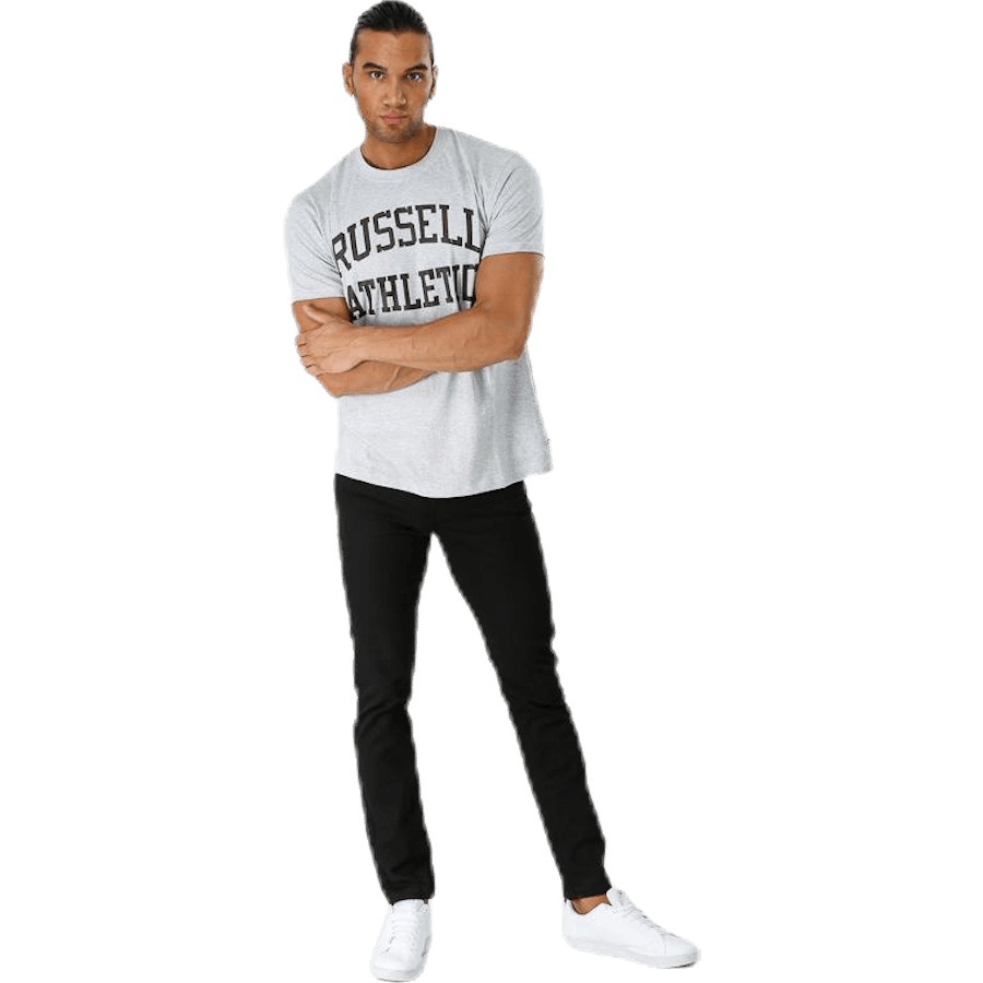 T-shirt ras du cou avec logo gris