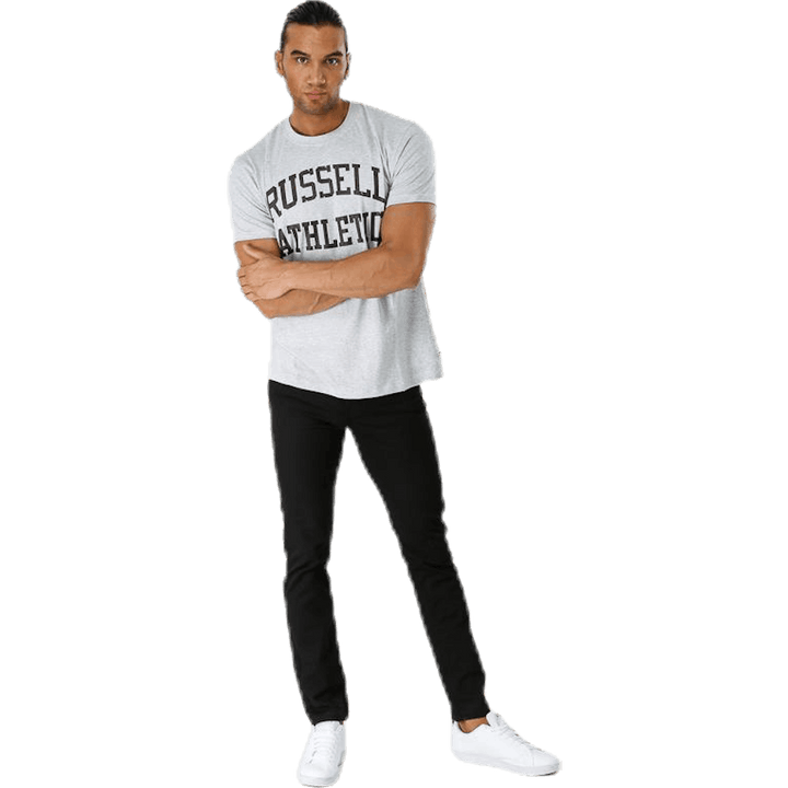 T-shirt ras du cou avec logo gris