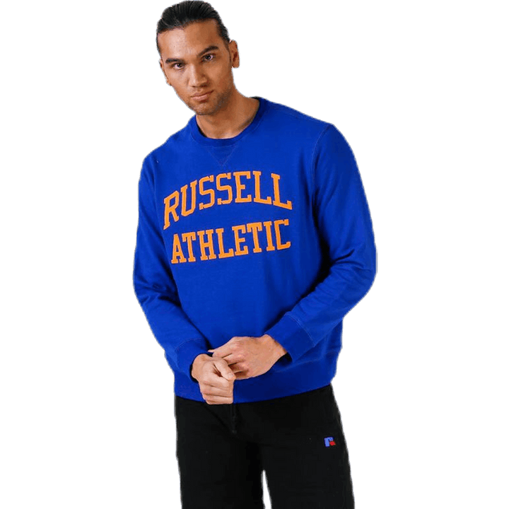 Sweat-shirt emblématique en sergé bleu