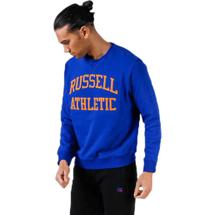 Sweat-shirt emblématique en sergé bleu