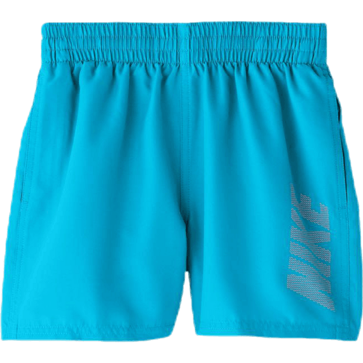 Short de volley 4" Logo Solid Youth Bleu/Orange