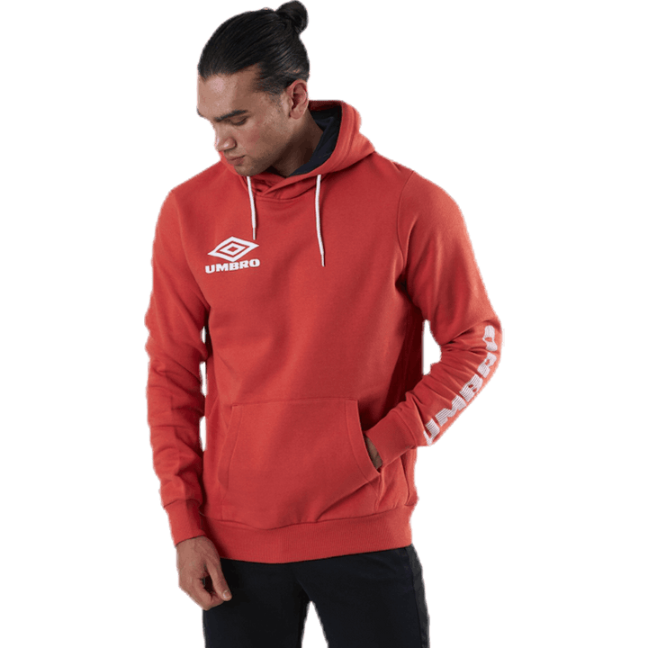 Rankovės Print Hoodie Red