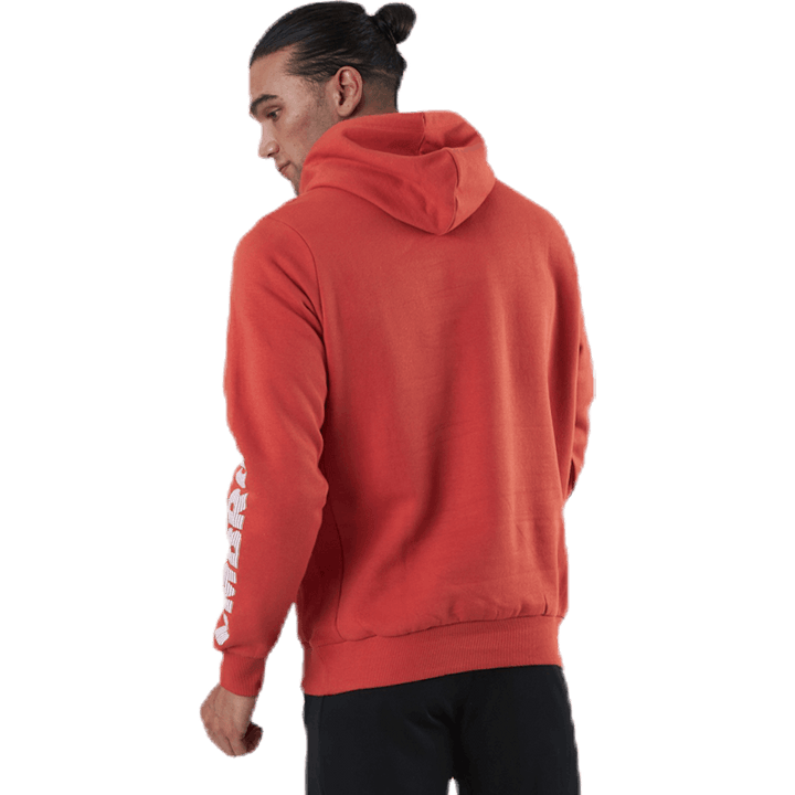 Rankovės Print Hoodie Red