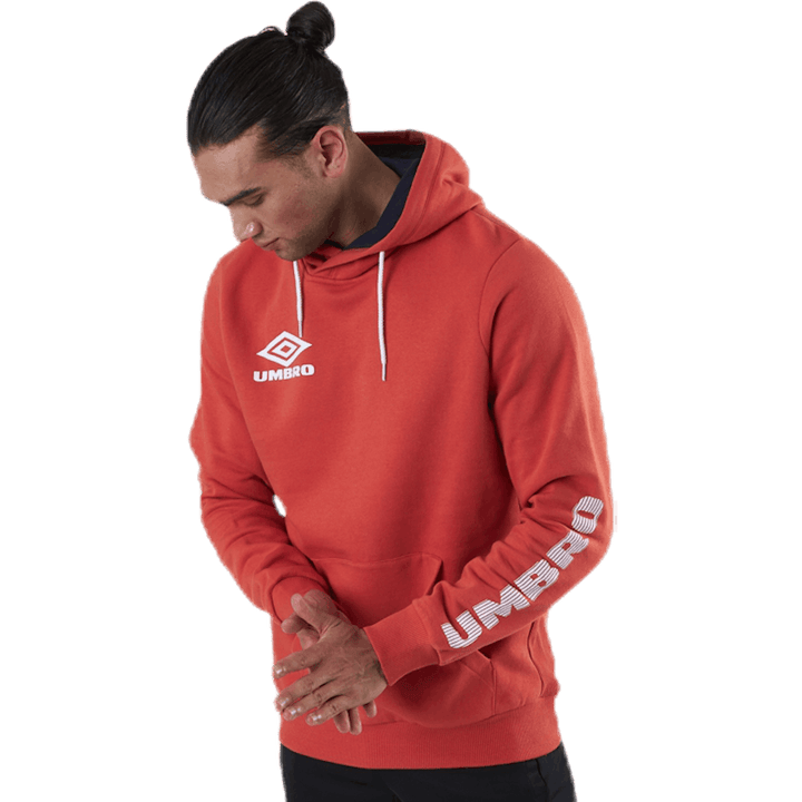 Rankovės Print Hoodie Red
