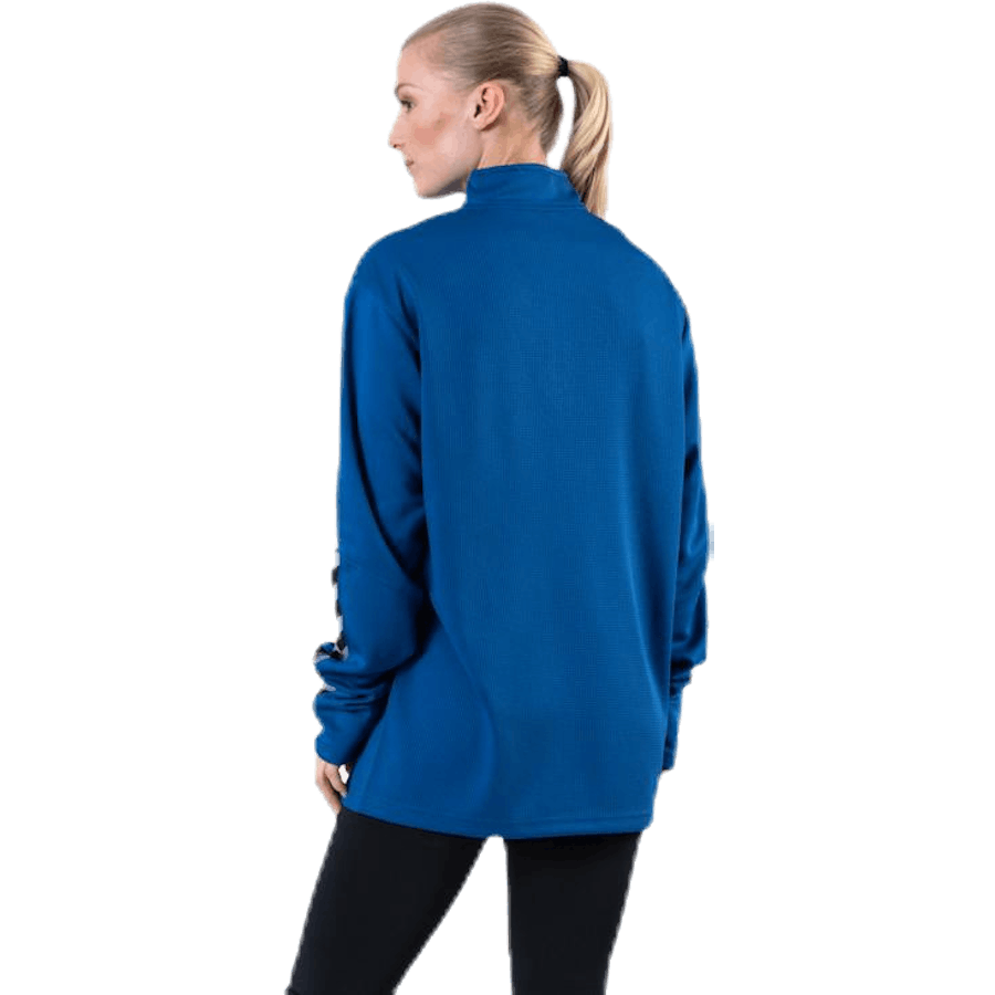 Authentiek Sweatshirt met Halve Ritssluiting Blauw