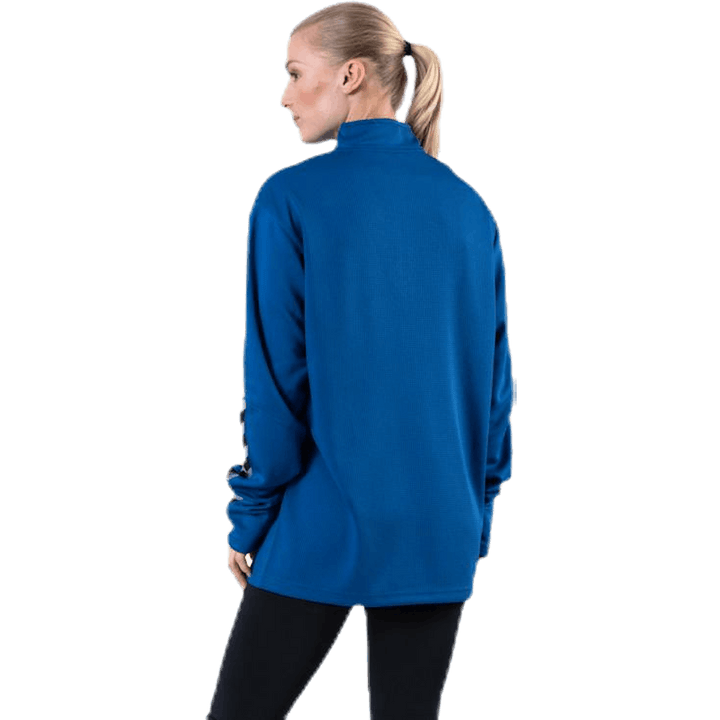 Authentiek Sweatshirt met Halve Ritssluiting Blauw
