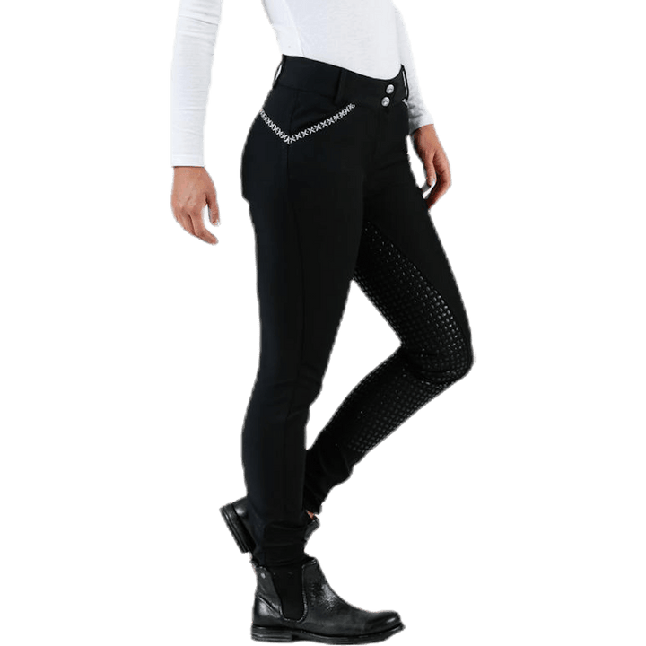 Emily Riding Pants w. Silicon Black