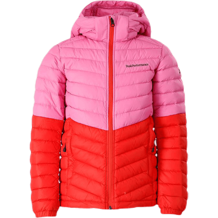 Junior Frost Blocked Down Hood Rosa/Rot