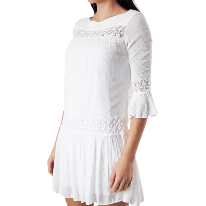Tyra 3/4 Flare Short Dress Wvn White