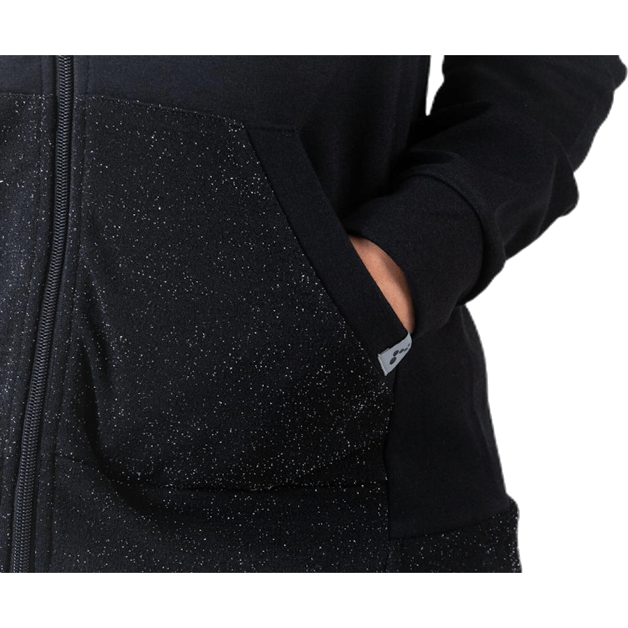 Bellatrix Glitter Zip Hood Sweat Schwarz