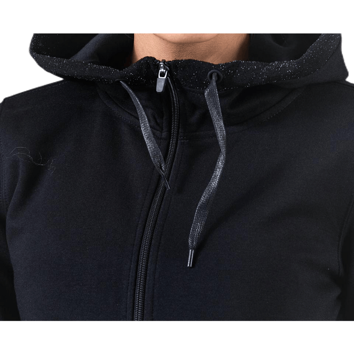 Bellatrix Glitter Zip Hood Sweat Schwarz