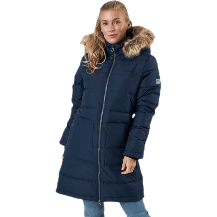 Paranaque Langer Daunenparka Jacke Blau