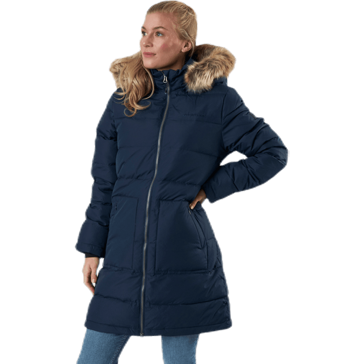 Paranaque Langer Daunenparka Jacke Blau