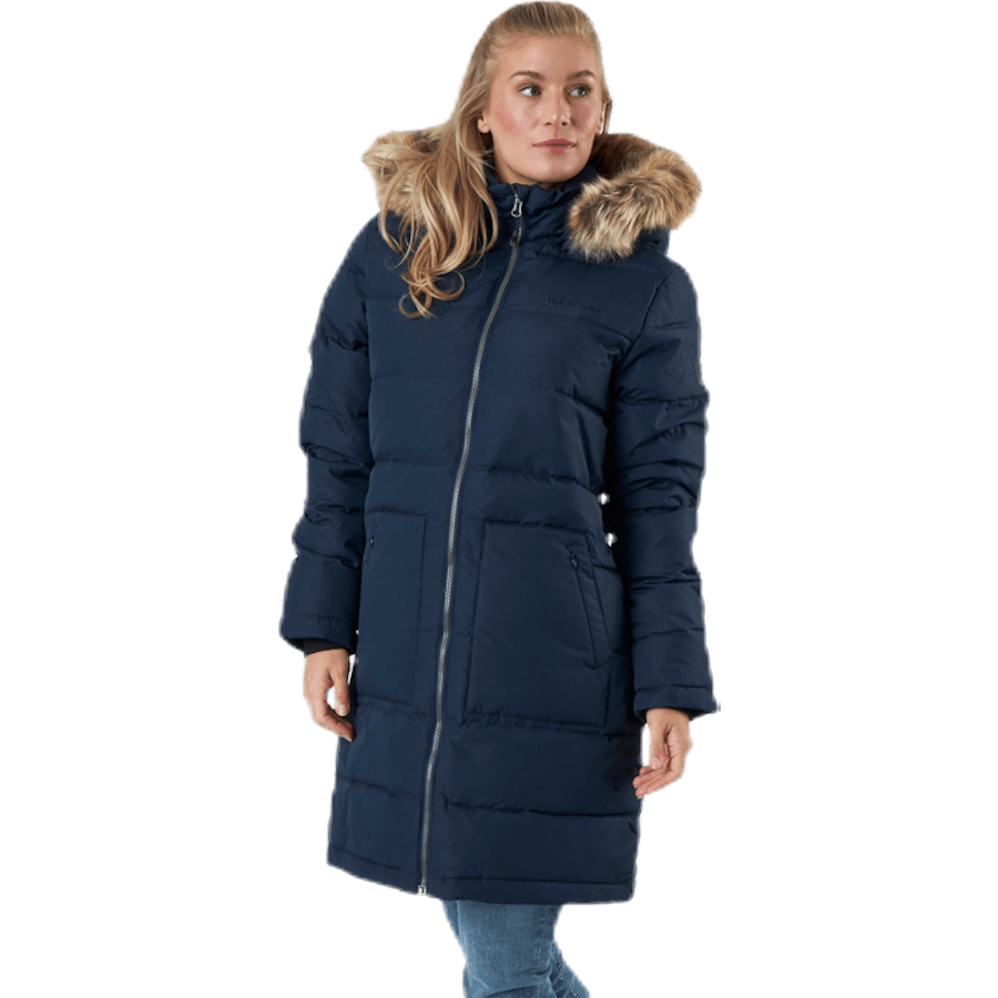Paranaque Langer Daunenparka Jacke Blau