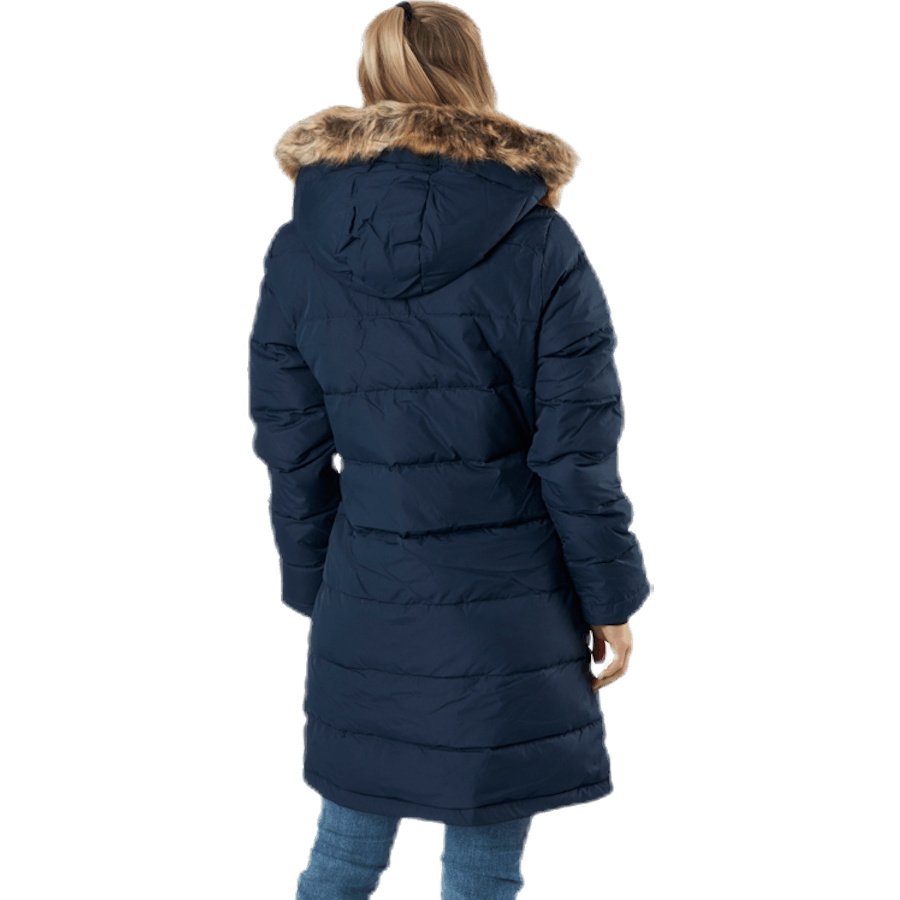 Paranaque Langer Daunenparka Jacke Blau