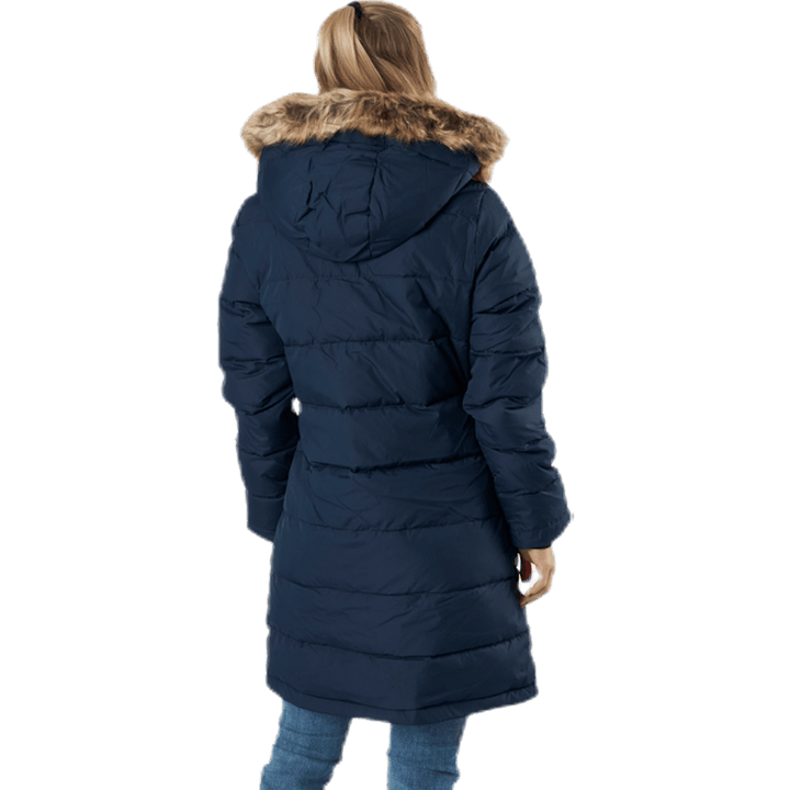 Paranaque Langer Daunenparka Jacke Blau