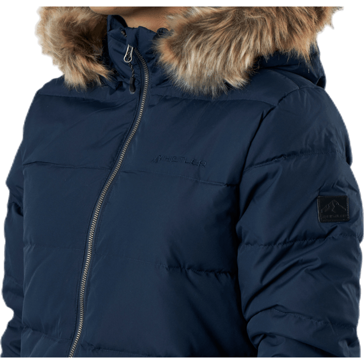 Paranaque Langer Daunenparka Jacke Blau