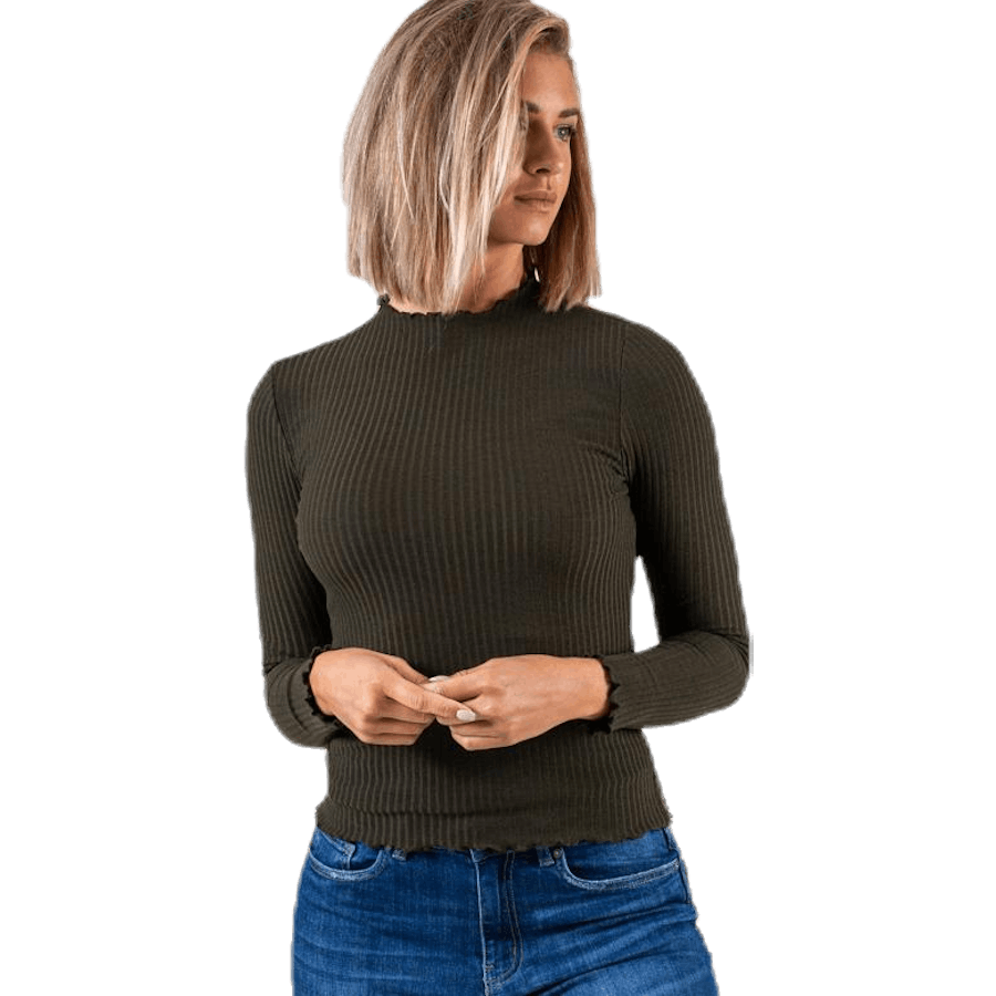 Haut à col montant Emma L/S pour enfant, vert