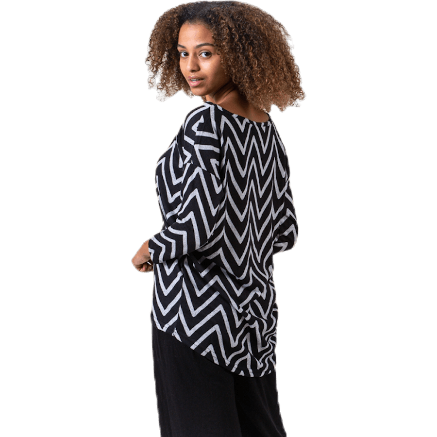 Haut Elcos 4/5 Aop Noir/Gris