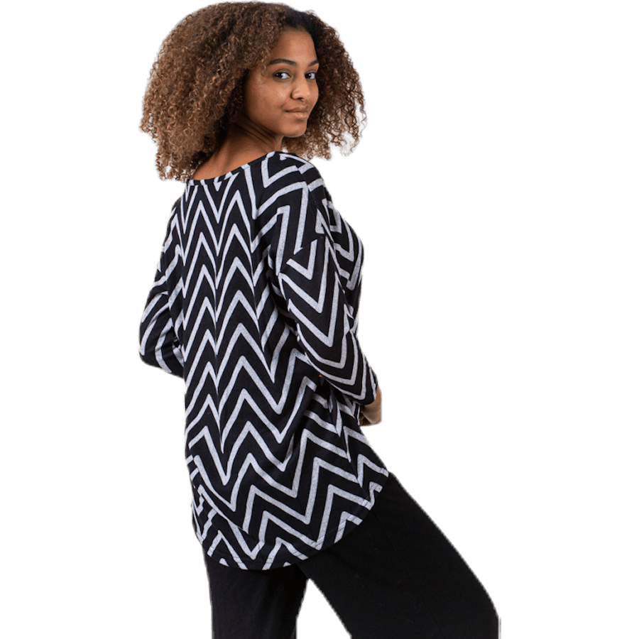 Haut Elcos 4/5 Aop Noir/Gris
