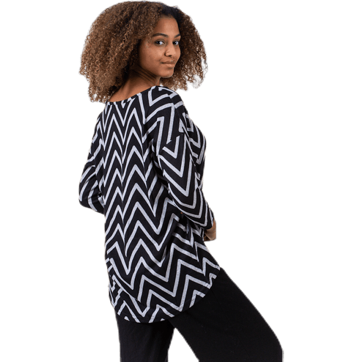 Haut Elcos 4/5 Aop Noir/Gris