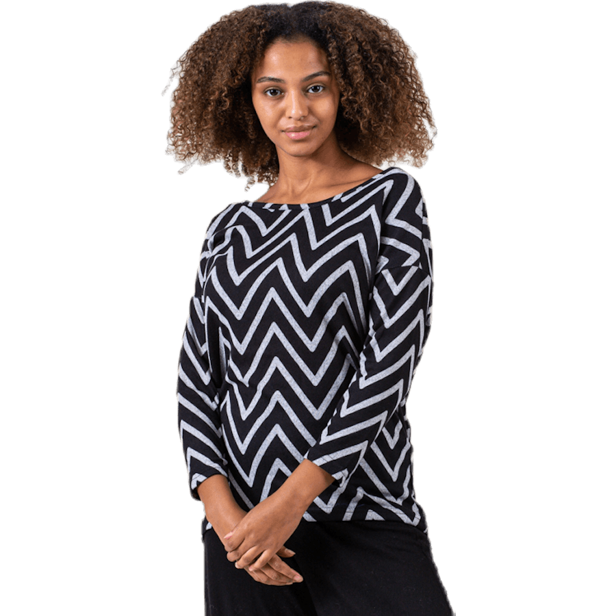 Haut Elcos 4/5 Aop Noir/Gris