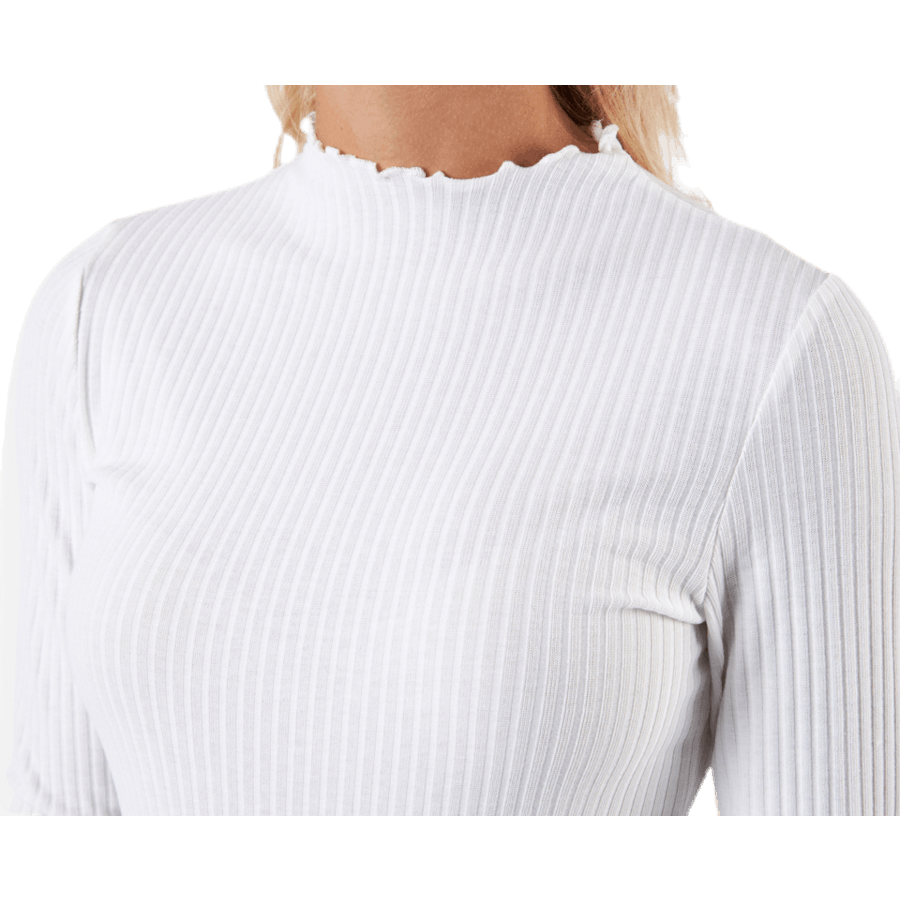 Emma L/S Top s vysokým výstrihom Jrs Beige