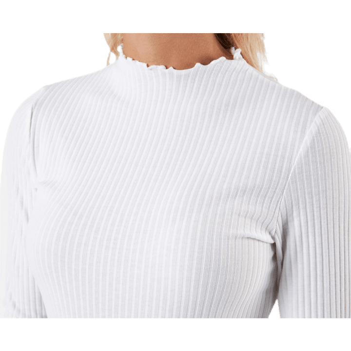 Emma L/S Top s vysokým výstrihom Jrs Beige