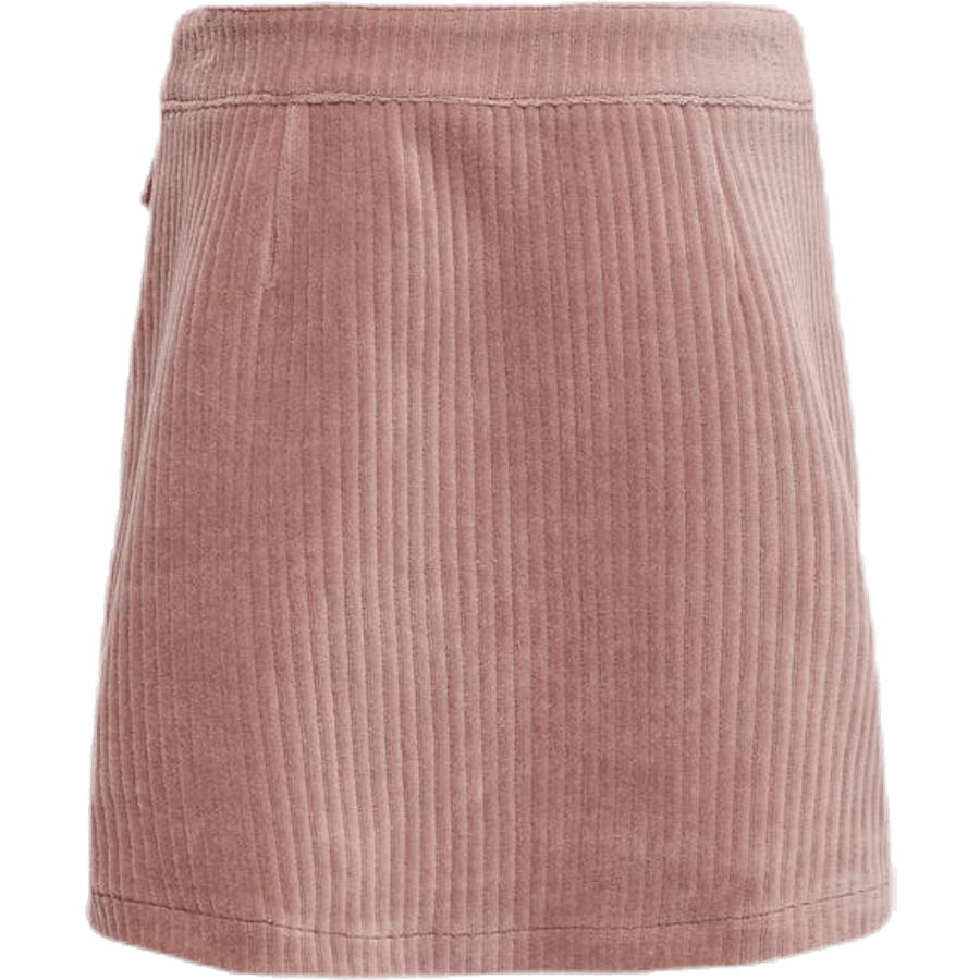 Jupe boutonnée en velours côtelé Ketty rose