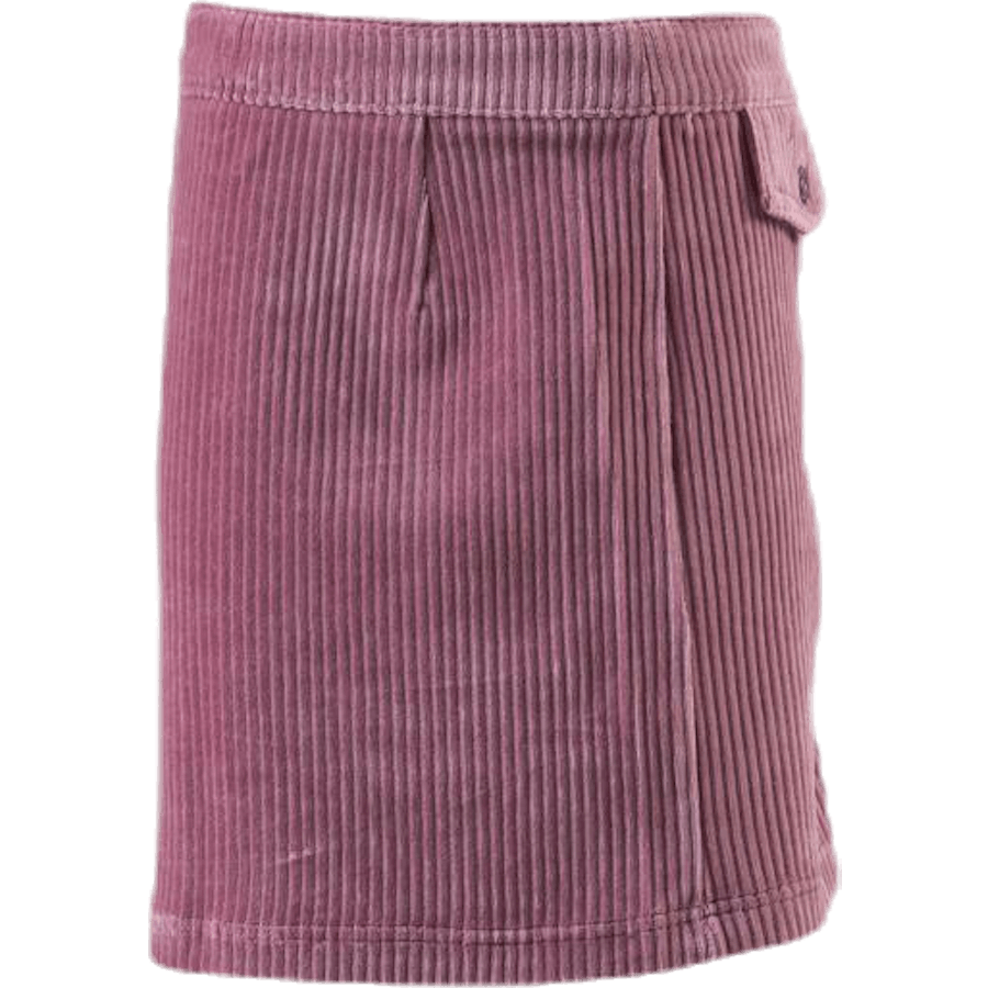 Jupe boutonnée en velours côtelé Ketty rose