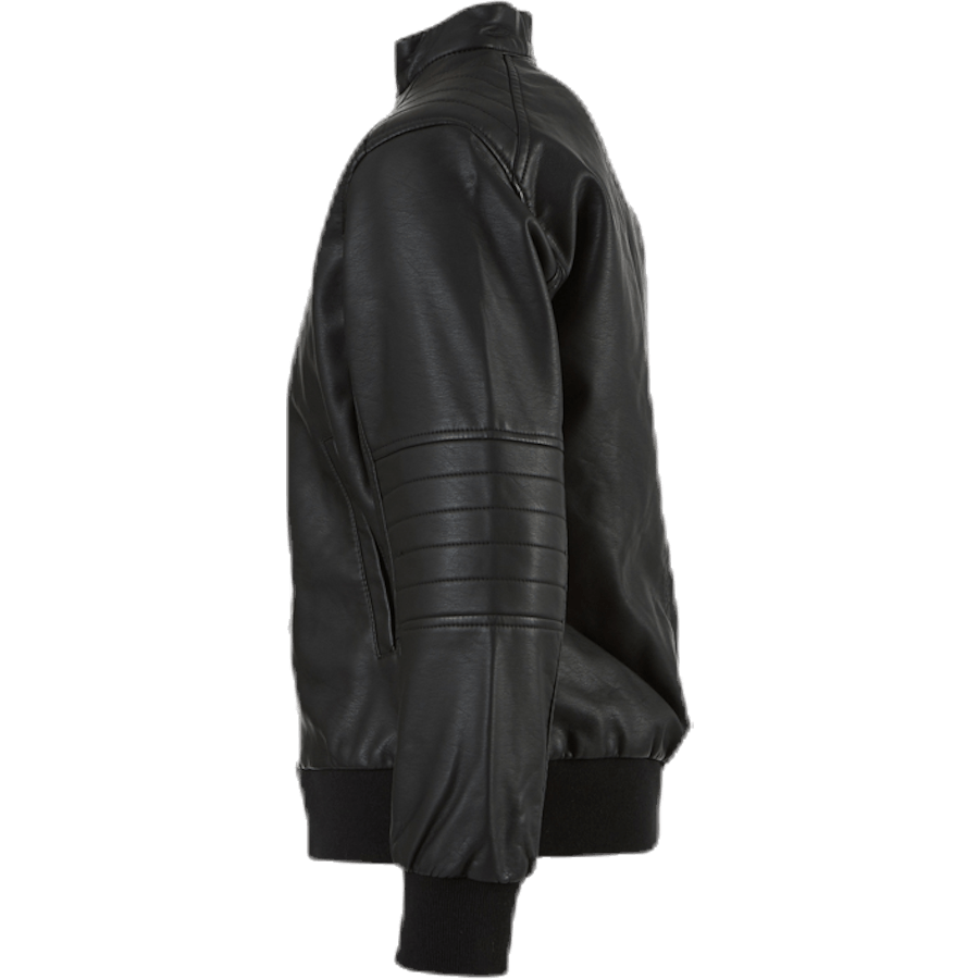 Giacca Mike in ecopelle nera