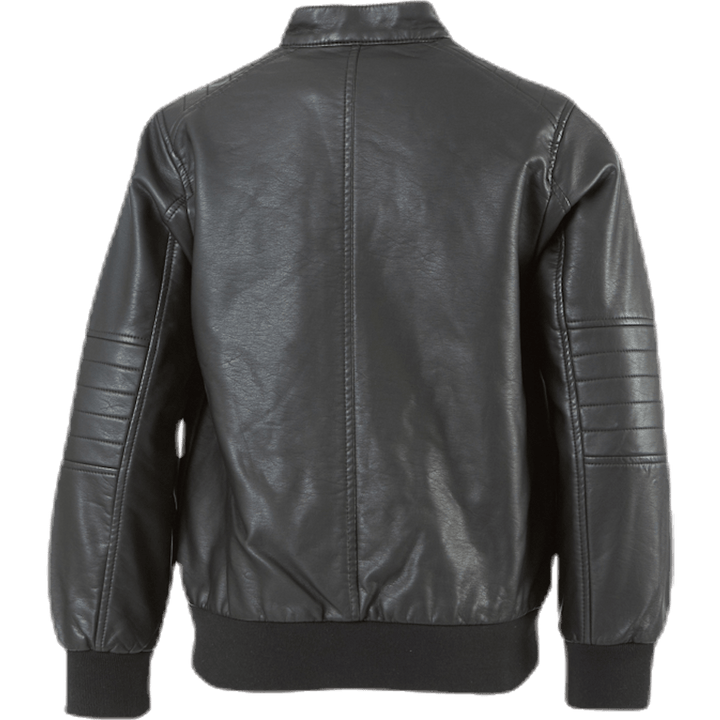 Giacca Mike in ecopelle nera