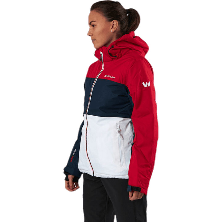 Chaqueta esquí Kamille W-PRO 10000 Azul/Blanco/Rojo