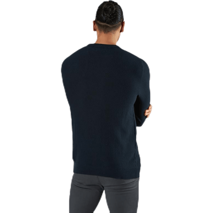 Aaron Knit Crew Neck Blue