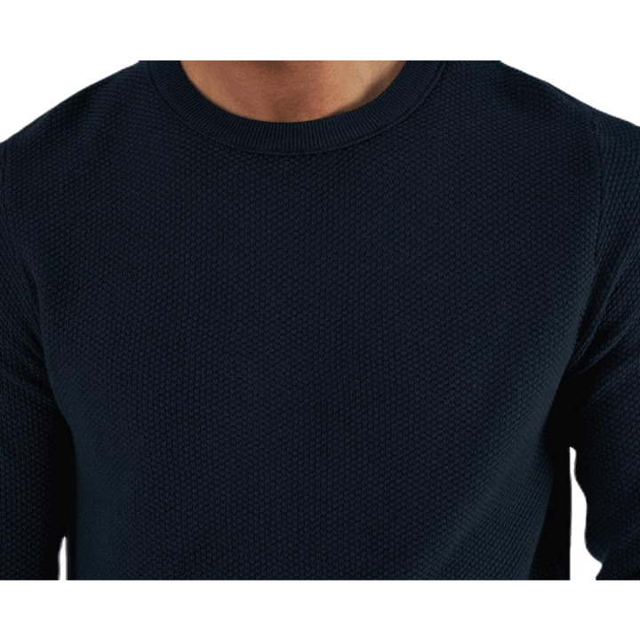 Aaron Knit Crew Neck Blue