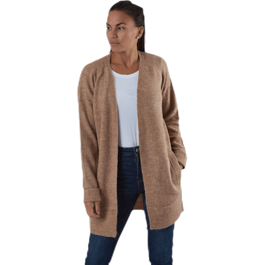Ellen Ls Dolga pletena jopica Beige