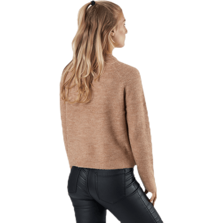 Pull col rond Ellen Ls beige