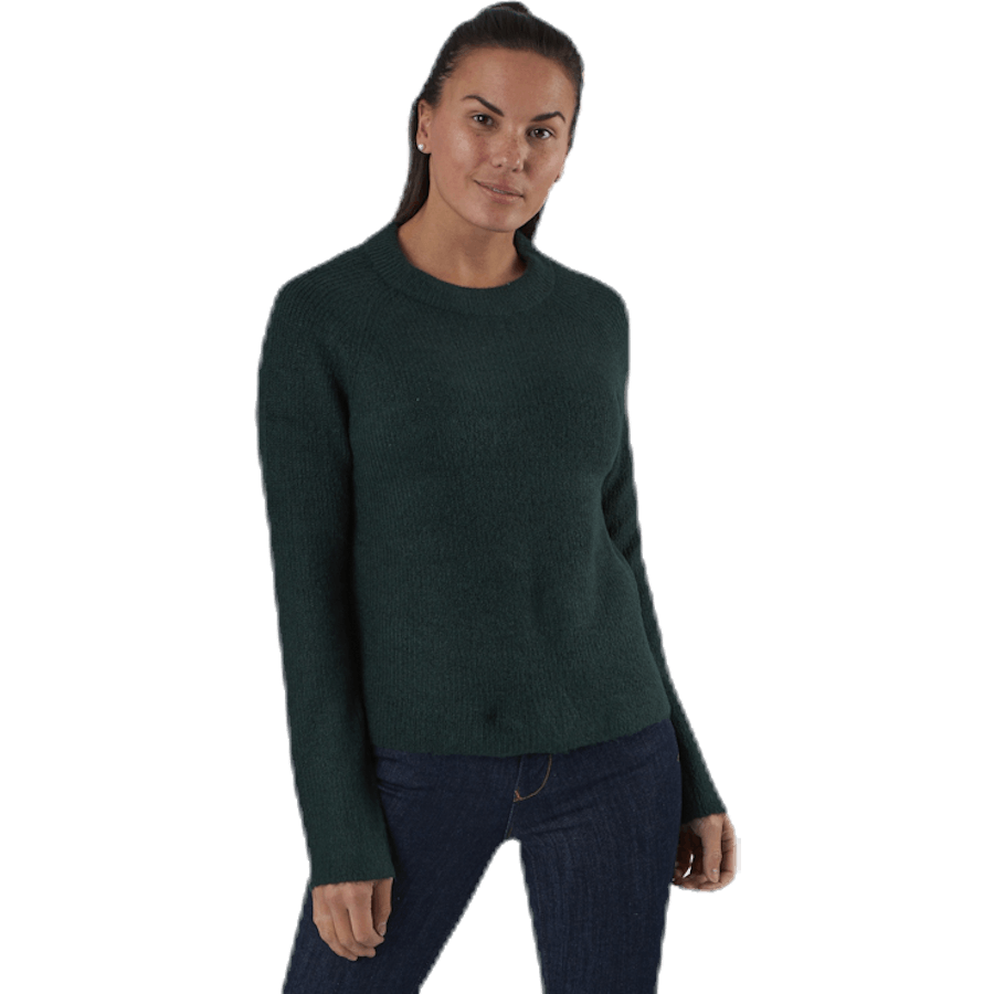 Ellen Ls O-Neck Knit Green