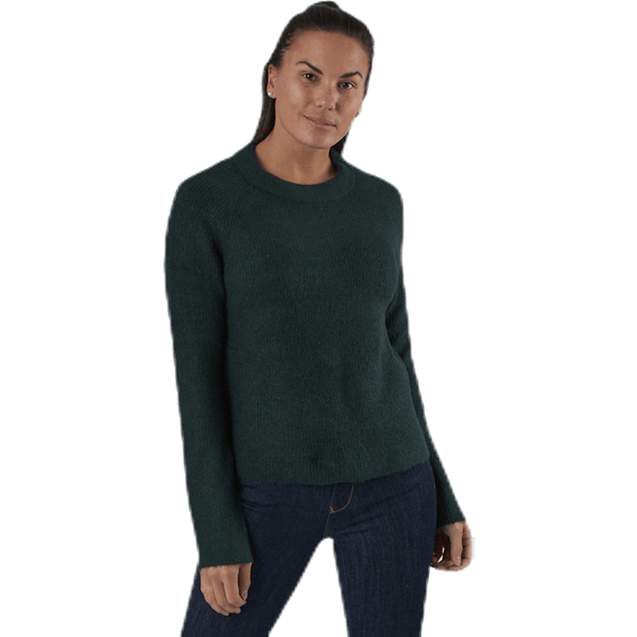 Ellen Ls O-Neck Knit Green