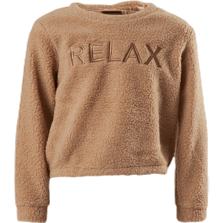Pull col rond à manches longues Amara beige