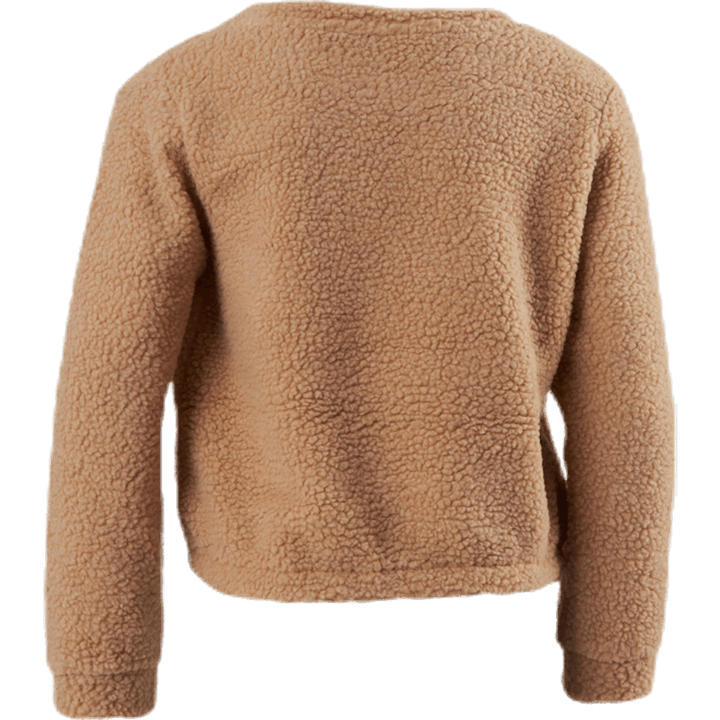 Pull col rond à manches longues Amara beige