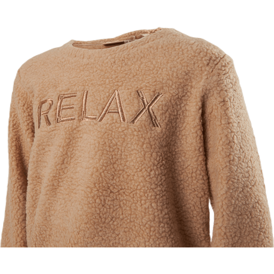 Pull col rond à manches longues Amara beige